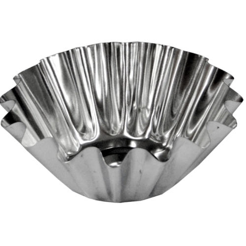 Metalinių formelių rinkinys keksiukams ir mažoms bábovkoms 6,5 cm (10 vnt.)