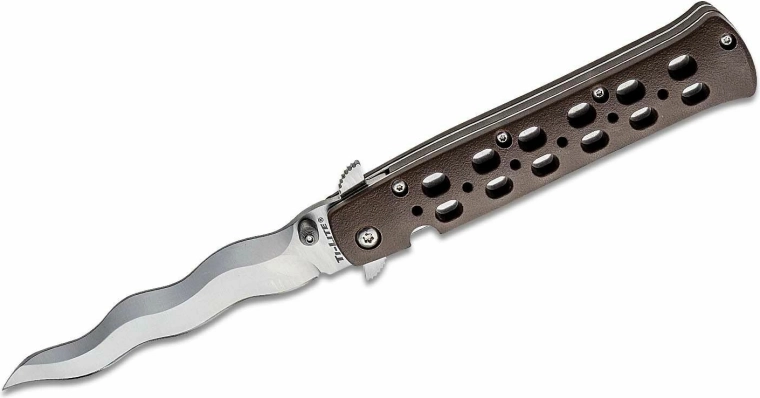 Sulankstomas peilis Cold Steel Ti-Lite Kris 10,2 cm, rudas, Zy-Ex