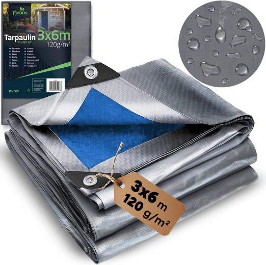 HDPE tentas 300 × 600 cm, 120 g/m² – atsparus vandeniui, šalčiui ir UV spinduliams