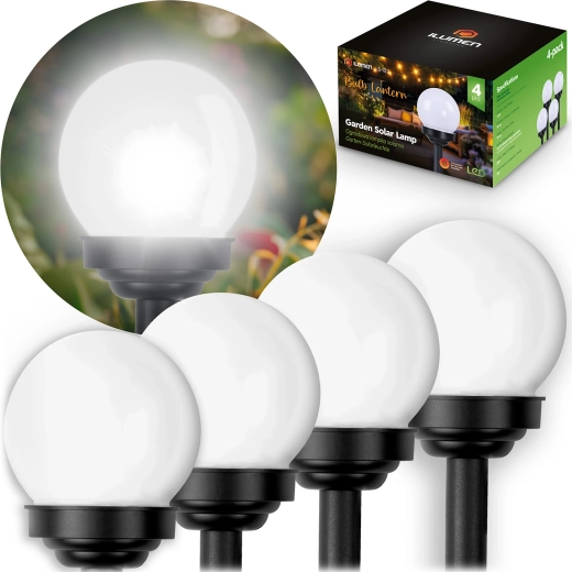 ILUMEN Solar Garden Spheres, 4 pcs