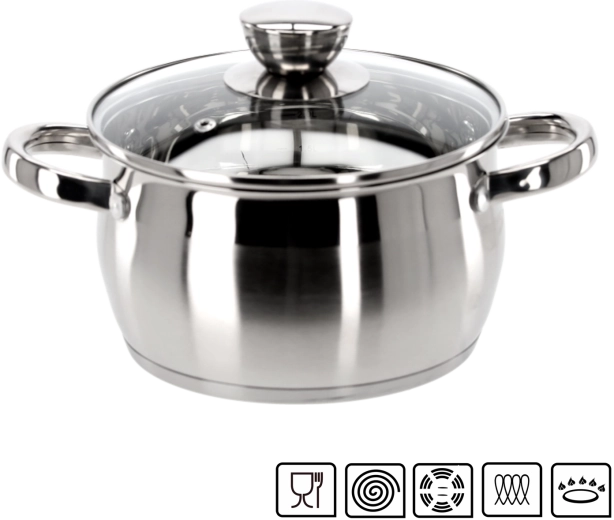 Stainless Steel Pot with Lid Belly 2 l 18 cm