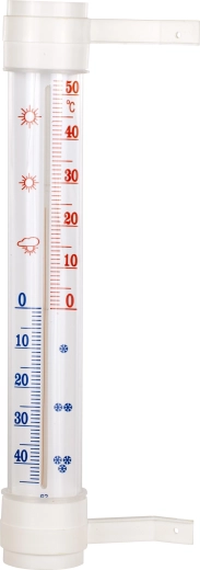 Bioterm Outdoor Thermometer with Adhesive Mounting, -50 to +50 °C, 45 × 290 mm