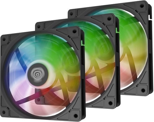 Set of 3 GENESIS Oxal 120 ARGB fans, black