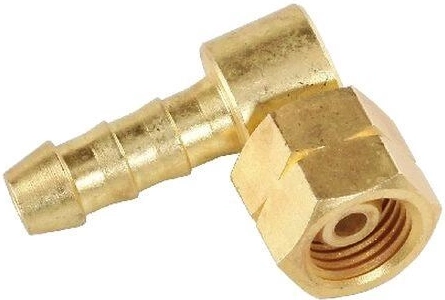 Nozzle with G1/4"L nut for 8 mm hose, side branch 90°