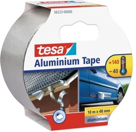 Tesa aluminum adhesive tape 50 mm × 10 m, silver