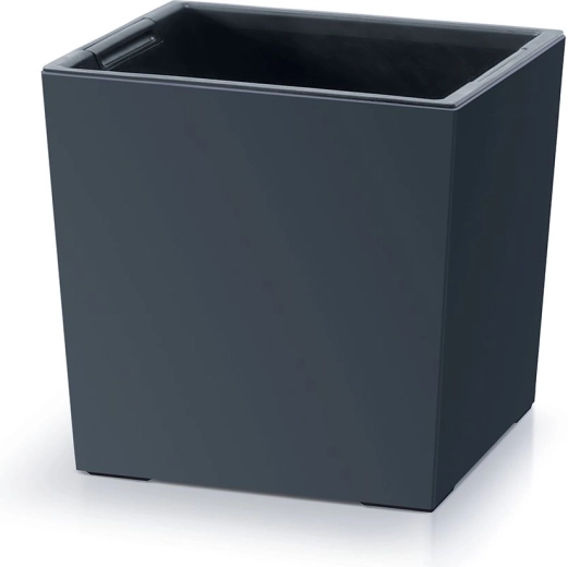 Urbi Square Low Planter with Insert 30 cm Anthracite
