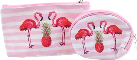 Kosmetinė flamingų kosmetinė – 2 vnt. rinkinys