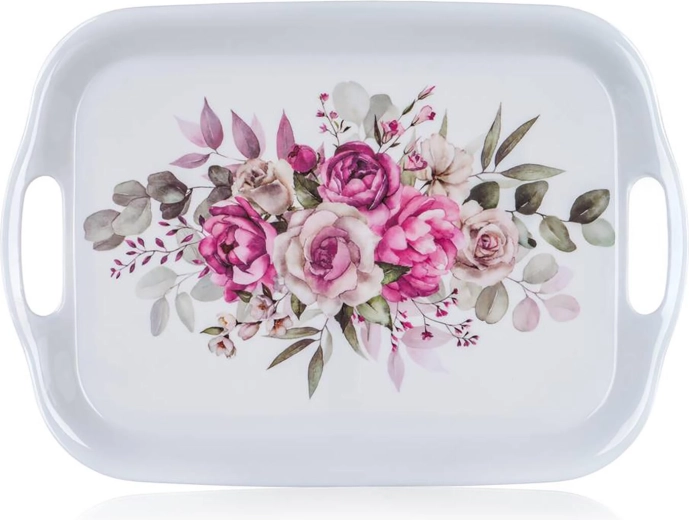 ROSE Tray 36 × 25.5 cm with handles, melamine