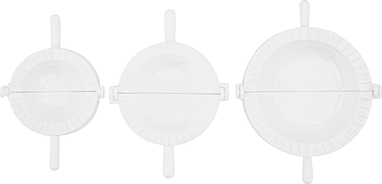 Set of 3 pierogi molds 7.5/8.5/10 cm