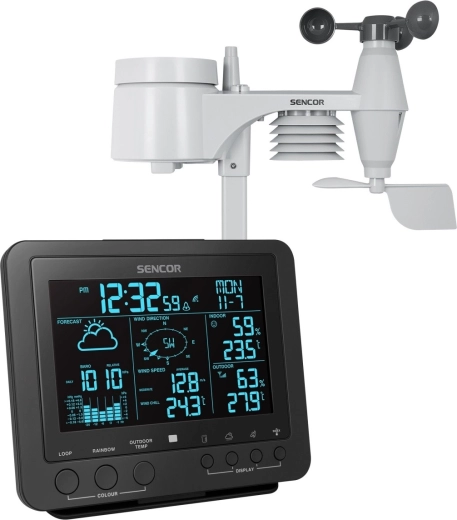 Meteorologinė stotis su belaidžiu 5-in-1 jutikliu TRUE COLOR 5,8"