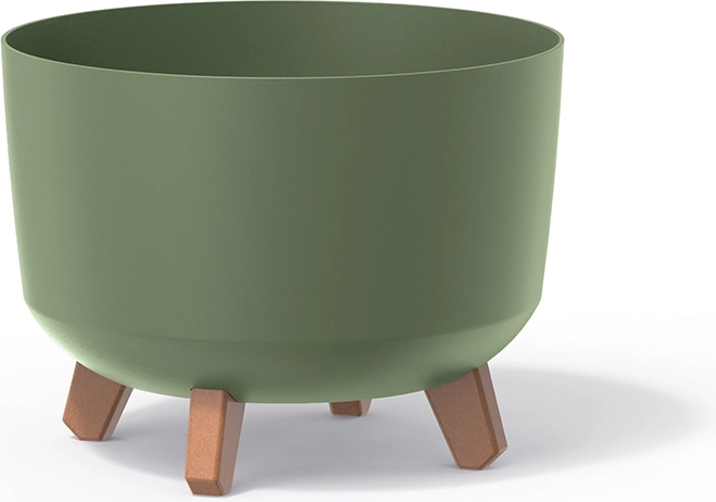 Vazonas ant kojelių Gracia Standard 28,5 cm – žemiškai žalias
