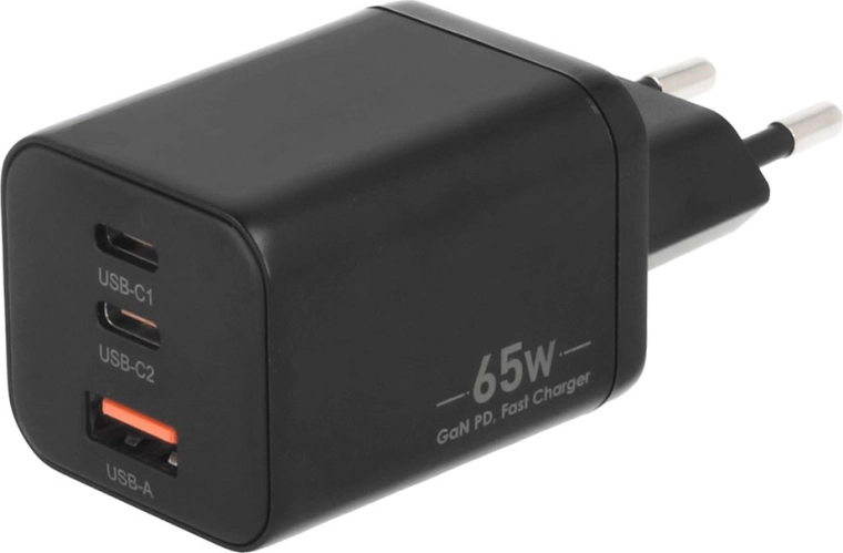 GaN technology and up to 65 W power