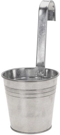 Hanging galvanized decorative planter 13.5 cm