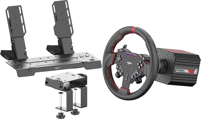 PXN VD6 Racing Simulator Bundle with Direct Drive Wheel and Pedals