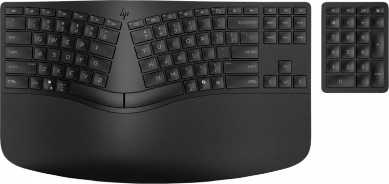 Ergonomic split layout and wrist support