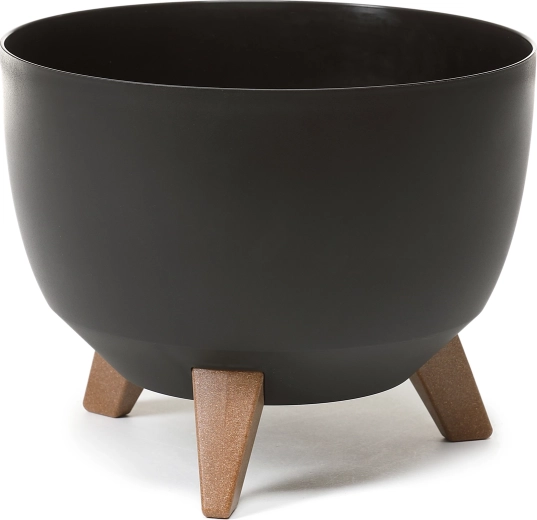 Roma Flower Pot Bowl on Legs 24 cm Black