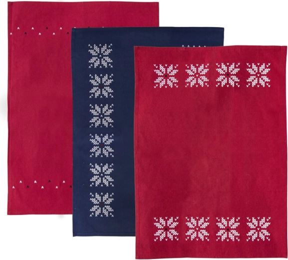 Cotton kitchen towels Christmas sweater, 3 pcs