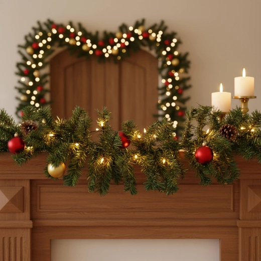 Dark Green Spruce Garland 270 cm