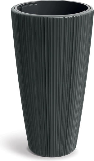 Oro Flower Pot 39 cm dark gray with removable insert