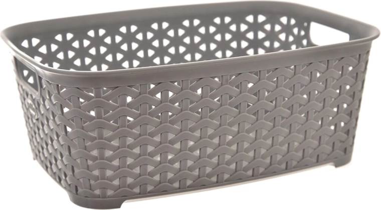Hobby Basket, rattan-look, grey