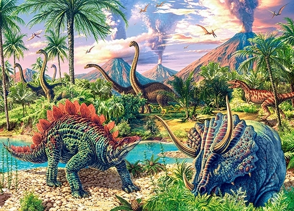 Dėlionė 120 dalių Dinosaur Volcanos