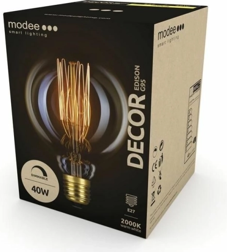 Modee Smart dekoratyvinė lemputė Edison G95 E27 itin šilta balta 40 W