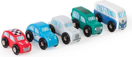 Tidlo retro medinių automobiliukų rinkinys