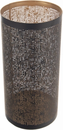 Metalinė žvakidė juodai auksinė 30 cm