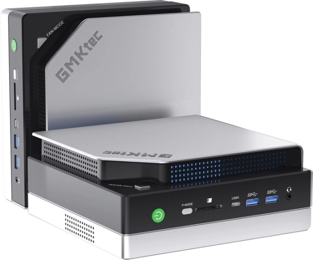 Gmktec evo-x2 mini kompiuteris su AMD Ryzen AI Max+ 395, 64 GB RAM, 1 TB SSD ir Windows 11 Pro