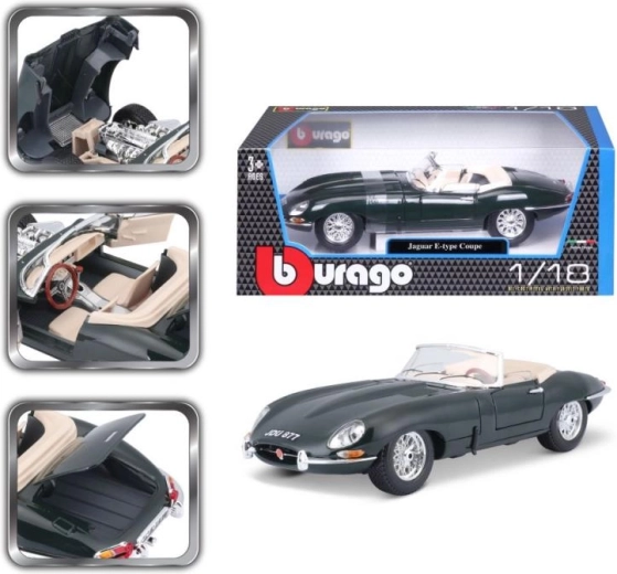 Bburago Jaguar E Cabriolet 1961 1:18 žalias