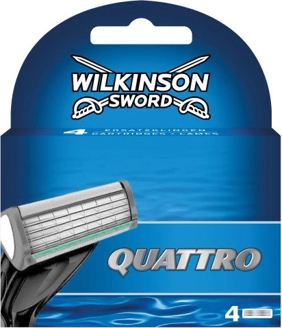 Keičiamos skutimosi galvutės WILKINSON QUATTRO, 4 vnt.