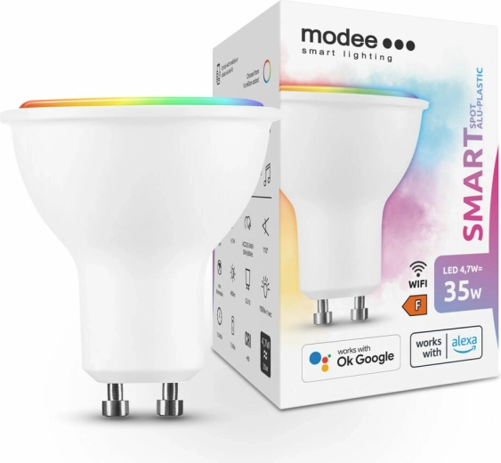 Smart LED Bulb GU10 4.7 W, Color and White, Dimmable – Modee Tuya Wi‑Fi
