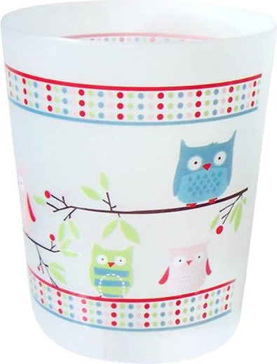 TORO Bathroom Bin with Owl Motif 20 × 24 cm