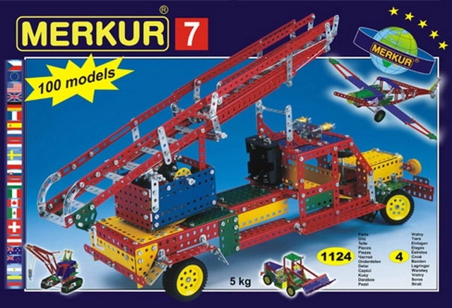 Konstruktorius MERKUR 7 – 100 modelių, 1124 vnt.