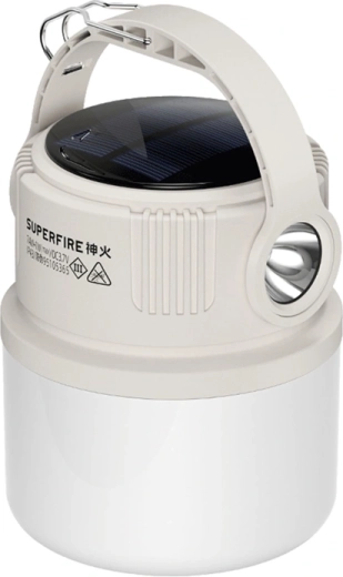 Superfire T22 camping lamp with solar charging and 360° lighting