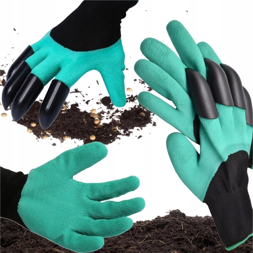 Garden gloves with claws for digging and planting