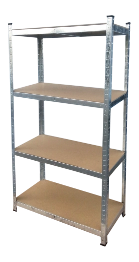 Metalinis stelažas su 4 lentynomis 150 × 70 × 30 cm, apkrova 150 kg vienai lentynai