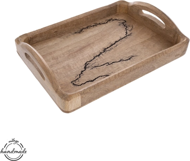 Mango wood tray electric 35.5 × 25 cm