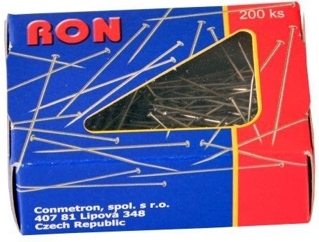Standard office pins, nickel-plated (200 pcs)