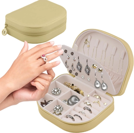 Kelioninė papuošalų dėžutė Massido MS-707 – auksinė