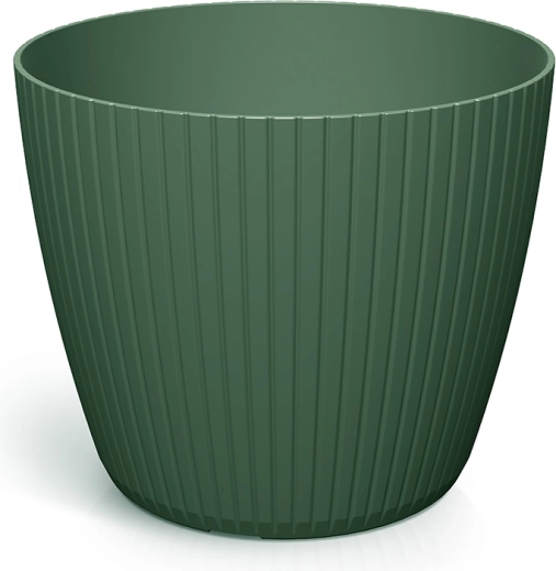 Lamia Plastic Flower Pot 17.8 cm Dark Green