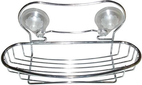 Ovalinė vonios lentynėlė 30 × 11 × 4 cm, chromas