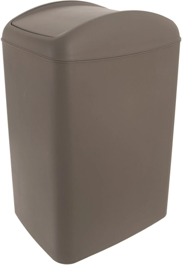 Waste trash bin with swing lid 5 L, brown