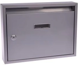 Apartment mailbox 320 × 240 × 60 mm, gray, without pre-drilled holes