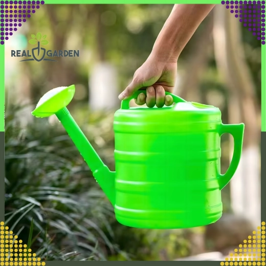 Garden watering can 10 l with sprinkler, plastic oval