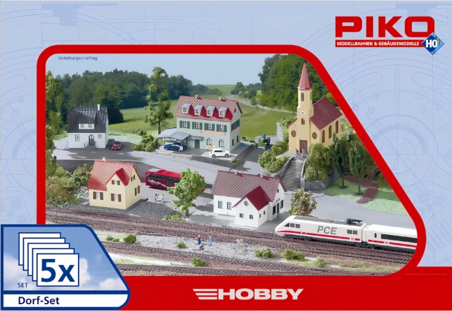 Piko Hobby kaimo pastatų rinkinys, 5 dalys