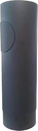 Flue pipe with opening 130 mm, length 500 mm, thickness 1.5 mm, black