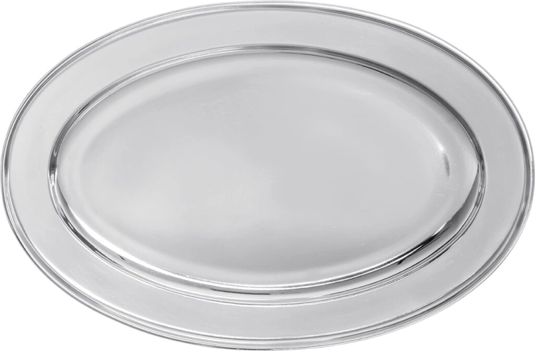 Stainless steel serving tray 34.5 × 23 cm