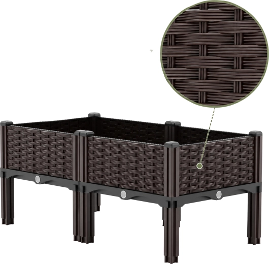 Stylish rattan look in brown