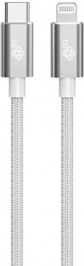 Lightning kabelis MFi – USB C, sidabrinis, 1 m